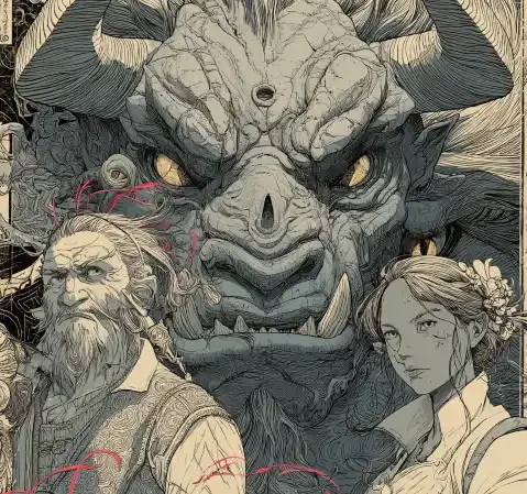 科幻题材漫画封面示意，展现未来都市与机械元素